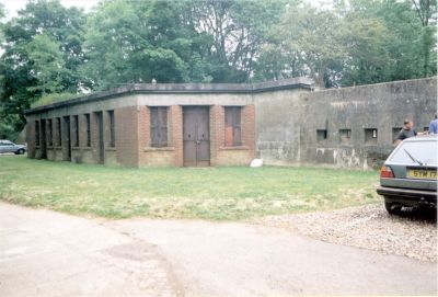 Click to enlarge Betchworth Mobilisation Centre: Building with loopholed walls and shutters