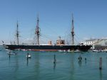 Warrior in 2009 at Portsmouth Dockyard Heritage area.