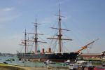 Warrior in 2009 at Portsmouth Dockyard Heritage area.
