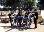 The Portsdown Artillery Volunteers with the 16pr R.M.L.at Fort Brockhurst in 1989