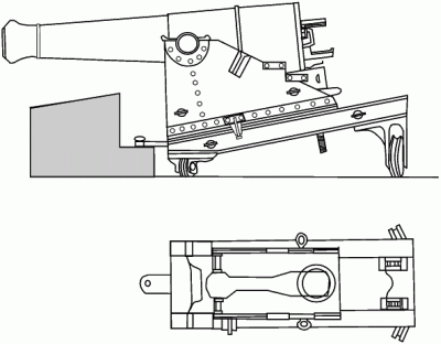 32pr S.B.B.L on casemate platform Medium No.6 with carriage no.6