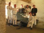 The Portsdown Artillery Volunteers firing the 32pr S.B.B.L. in the North Caponier at Fort Nelson: December 2008