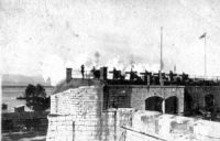 Saluting Battery of seven 32pr S.B.B.L. guns on Kings Bastion, Gibraltar in 1920