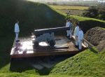 The Portsdown Artillery Volunteers performing a practice drill on a 64pr R.M.L. on Common Wood carriage at Fort Nelson