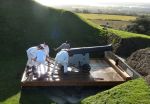 The Portsdown Artillery Volunteers performing a practice drill on a 64pr R.M.L. on Common Wood carriage at Fort Nelson