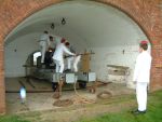 The PAV with the 7-inch Rifled Breech Loading Gun in the West Haxo casemate at Fort Nelson