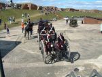 Fort Nelson, The Portsdown Artillery Volunteers with the 16pr RML field gun, horse drawn.