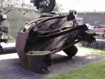 6-inch B.L. H.P. mounting at Woolwich: recovered from Hong Kong by the Royal Artillery.