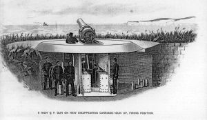 6-inch B.L. H.P. mounting in the firing position