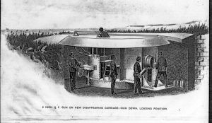 6-inch B.L. H.P. disappearing mounting in the loading position