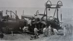 The 110-ton gun disembarking from the War Department Gog after transport from Woolwich 