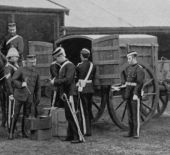 The Army Service Corps handing out ammunition to Australian Forces 1898
