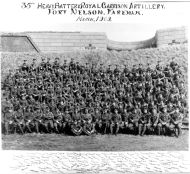 35th. Heavy Battery Royal Garrison Artillery at Fort Nelson in March 1909 