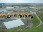Fort Newhaven barack casemates and parade ground viewed from the south