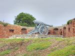 Australia: Adelaide: Fort Glanville: 64pr RML on Siege Mounting 