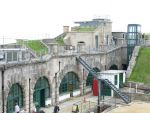 The Nothe Fort: Weymouth: Dorset: Casemates with Battery Command Post above.