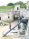 The Nothe Fort: Weymouth: Dorset: The entrance viewed from the terreplein.