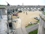 The Nothe Fort: Weymouth: Dorset: The parade viewed from above the entrance.