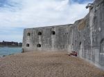Point Battery and Barracks: Old Portsmouth: Hampshire : North Bastion and west face viewed from the beach