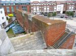 Point Battery and Barracks: Old Portsmouth: Hampshire: View from the top of the Round Tower looking over the North barrack casemates