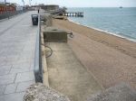 Point Battery and Barracks: Old Portsmouth: Hampshire: West curtain looking towards Square Tower: The embrasure for the WWII Twin-Six emplacement