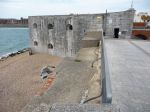 Point Battery and Barracks: Old Portsmouth: Hampshire: View towards the Round Tower: Embrasures for the WWII Twin-six emplacement
