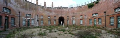 Fort Rowner: Gosport: Hampshire: The central courtyard of the keep (David Moore).