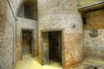 Fort Rowner: Gosport: Hampshire: Interior of keep: spiral stair to roof.