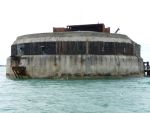 Spitbank Fort: Spithead: Portsmouth: The iron armoured portion of the fort from the south east