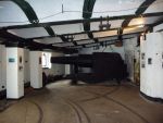 Spitbank Fort: Spithead: Portsmouth:  Interior of one of the armoured gun casemates with a replica 12.5-inch 38ton  RML in place.