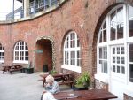 Spitbank Fort: Spithead: Portsmouth: The barrack casemates viewed from the courtyard