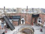 Spitbank Fort: Spithead: Portsmouth: The central courtyard with steps to the upper gun deck