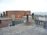 Spitbank Fort: Spithead: Portsmouth:  The upper gun deck with the 6-inch B.L. positions, one with overhead cover