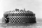 Spitbank Fort: Spithead: Portsmouth: The fort in 1938 with its distinctive chequer-plate camouflage pattern