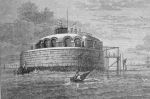 Spitbank Fort: Spithead: Portsmouth: Fort under construction without iron armour (ILN).