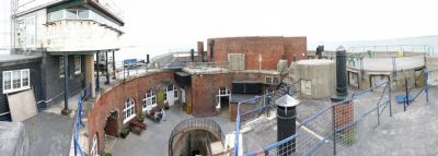 Spitbank Fort: Spithead: Portsmouth: The fort viewed from the upper gun deck