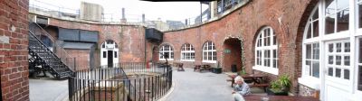 Spitbank Fort: Spithead: Portsmouth: The central courtyard of the fort.