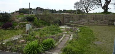 Stokes Bay: No.1 Battery. The tunnel to No.2 Battery can be seen with No.2 Battery beyond.