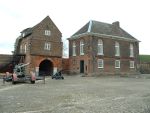 Tibury Fort: Thames defences:  Water Gate and Guard House.