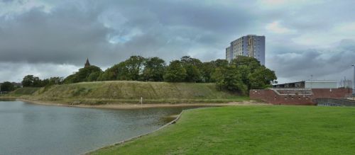 Trinity Bastion (Bastion No.1) : Gosport Town Lines: View of the bastion from the south.