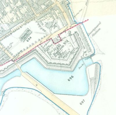 Trinity Bastion (Bastion No.1) : Gosport Town Lines: