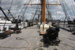 HMS Warrior 1860: Portsmouth Hampshire: Upper gun deck