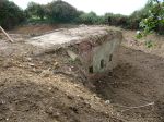Yaverland Battery: Isle of Wight: Ditch with caponier after clearance in 2008
