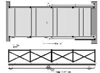 Guthrie bridge: Top plan with wood portions.
