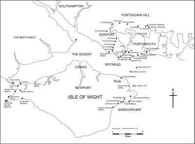 Map of the Portsmouth Defences