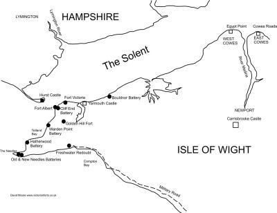Map of the West Wight  Defences