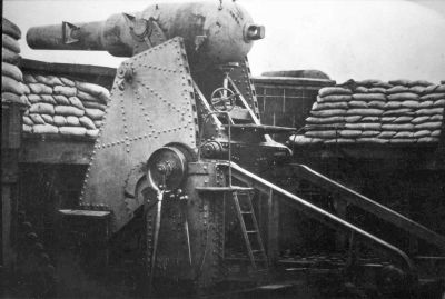 Moncrieff Pattern I test mounting for 7inch 7-ton R.M.L. at Shoeburyness
