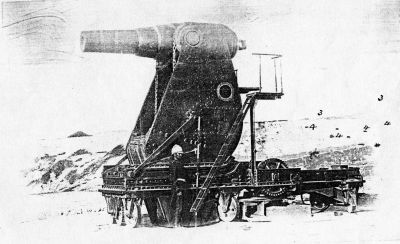 Moncrieff Mounting for 9-inch 12ton found at Ras El Tin Lines after the bombardment of Alexandria 1882