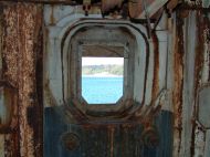 Plymouth Breakwater Fort casemate shield with Fort Picklecombe framed.