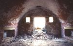 Fort Fareham interior of one-gun Haxo casemate on North rampart